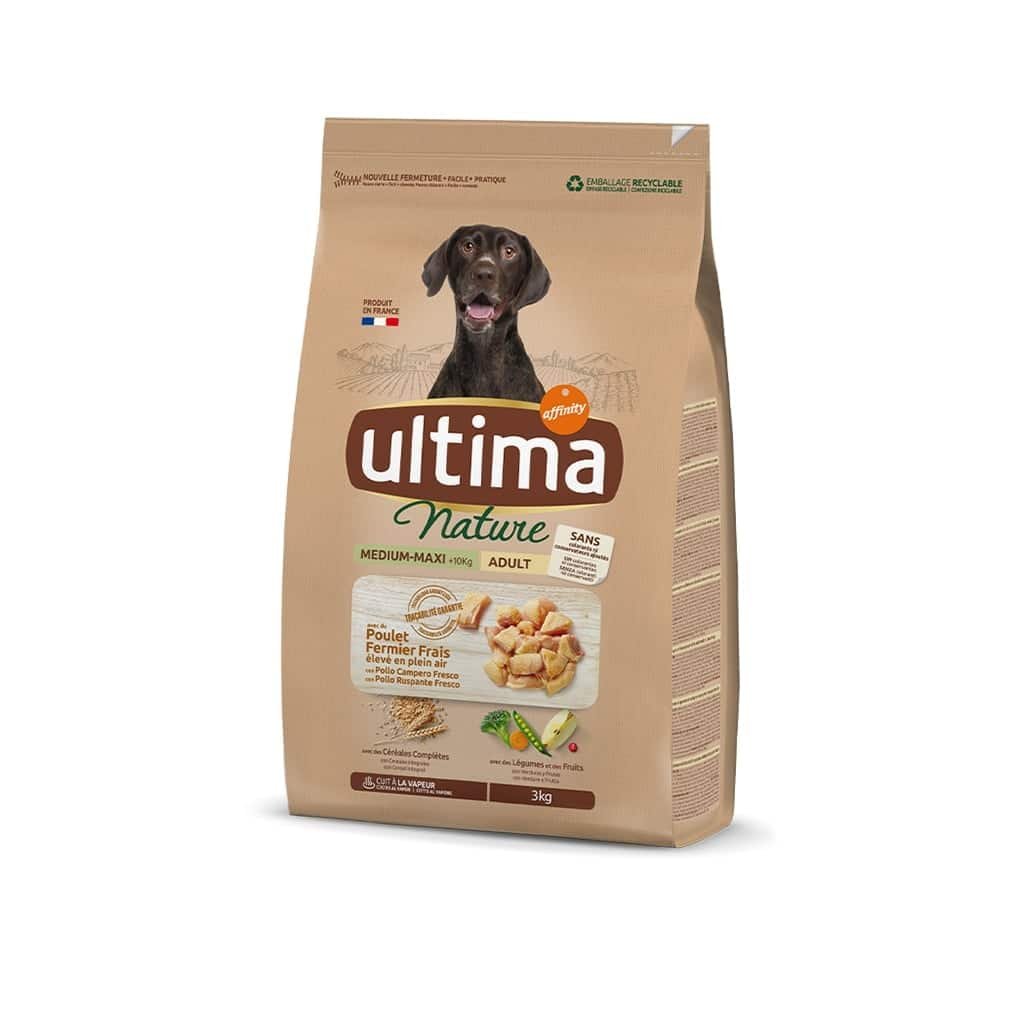 Sac de croquettes Ultima Nature Medium-Maxi au poulet pour chien