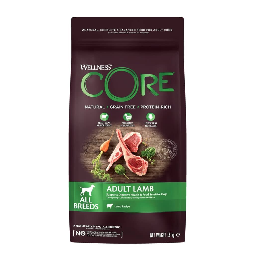 Croquettes Wellness CORE Adult Lamb à l'agneau pour chien de toutes tailles