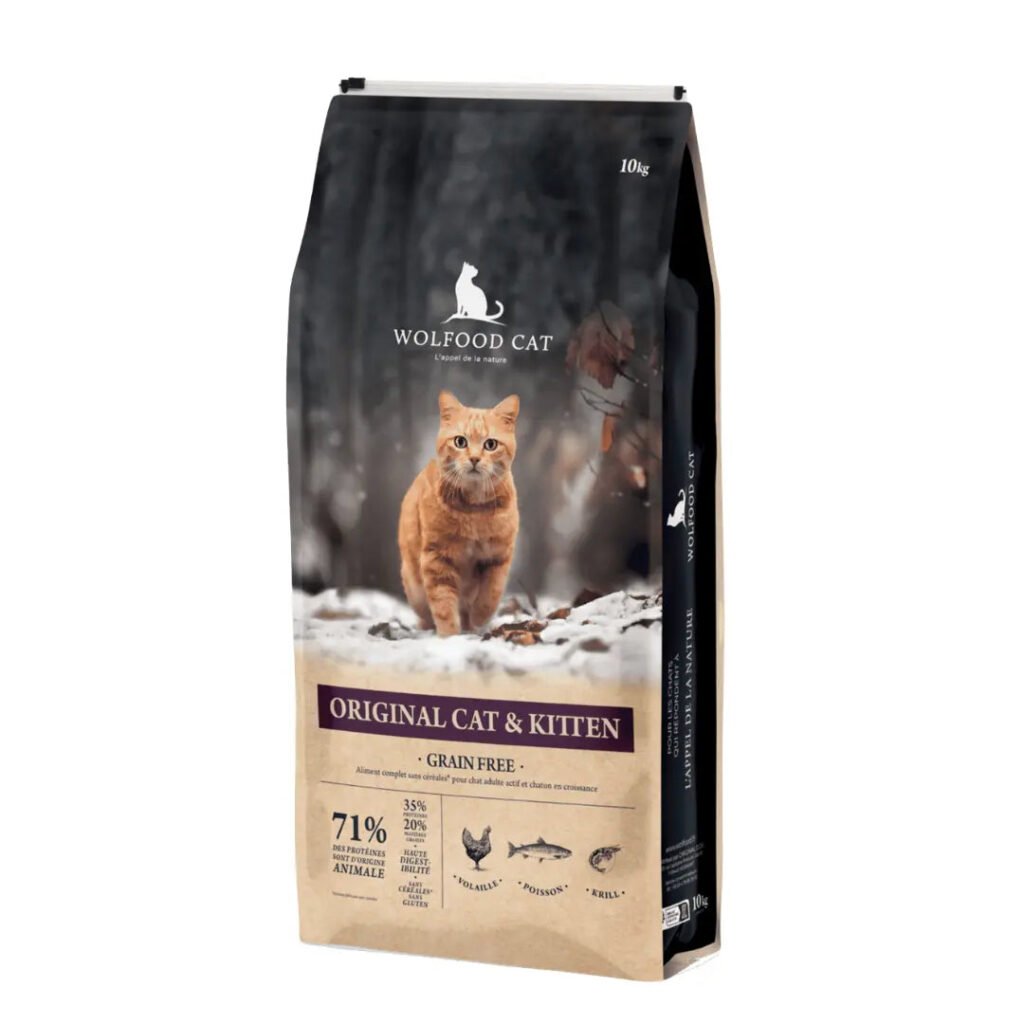 Sac de croquettes Wolfood Original Cat and Kitten pour chat