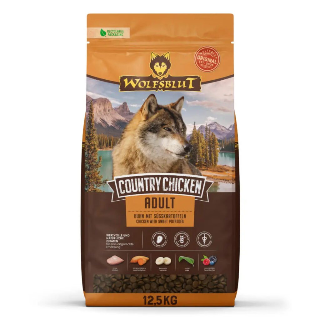 Sac de croquettes Wolfsblut Country Chicken Adult au poulet pour chien