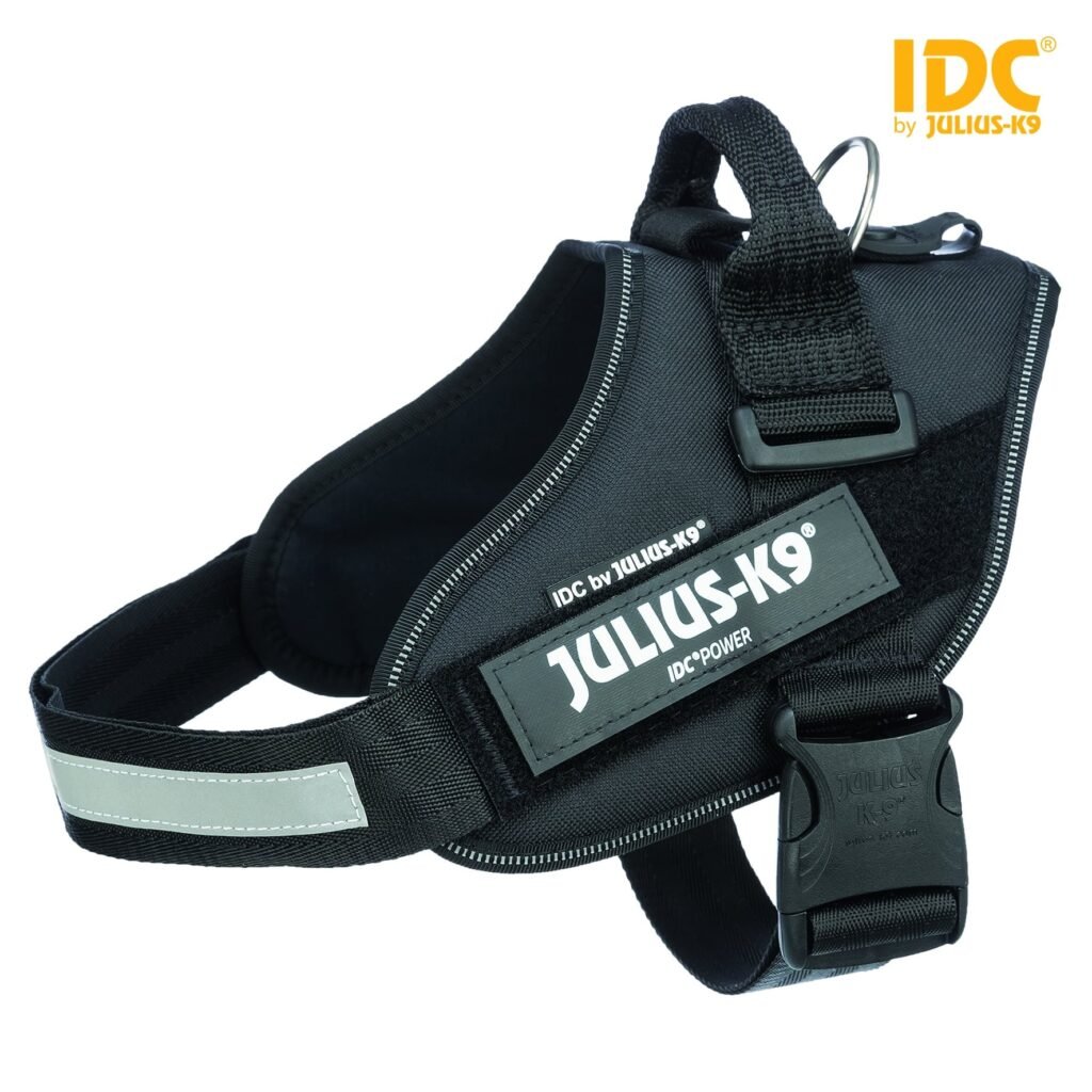 Harnais Julius-K9 IDC-Power gris anthracite avec bord réfléchissant