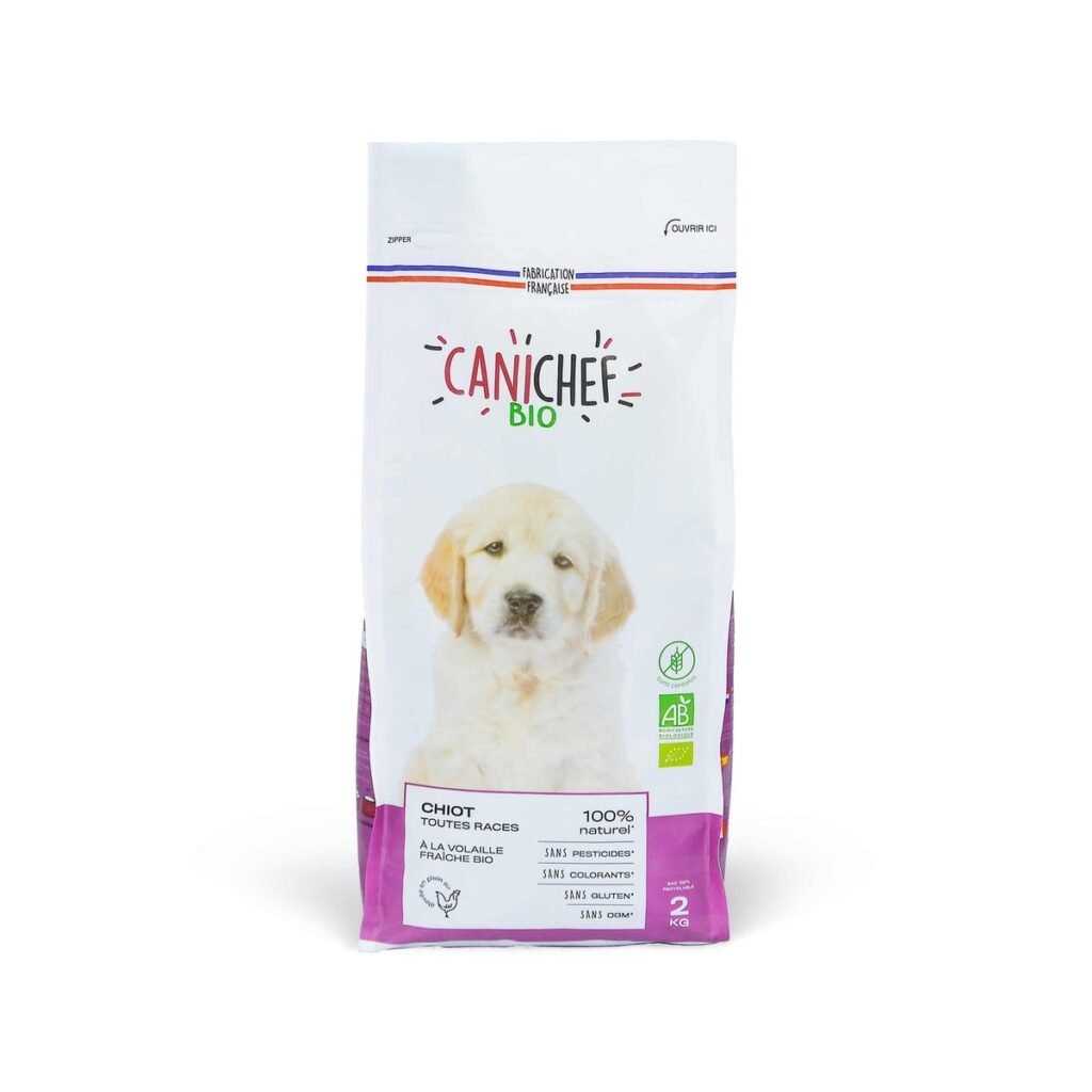 Sac de croquettes bio Canichef sans céréales pour chiot