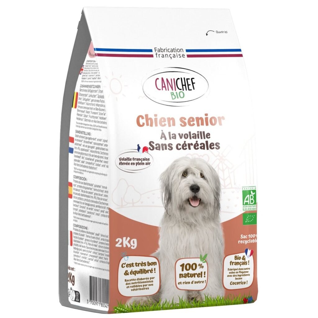 Sac de croquettes bio Canichef pour chien senior