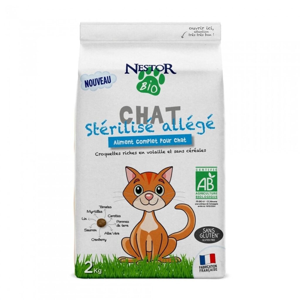 Sac de croquettes Nestor Bio pour chat stérilisé