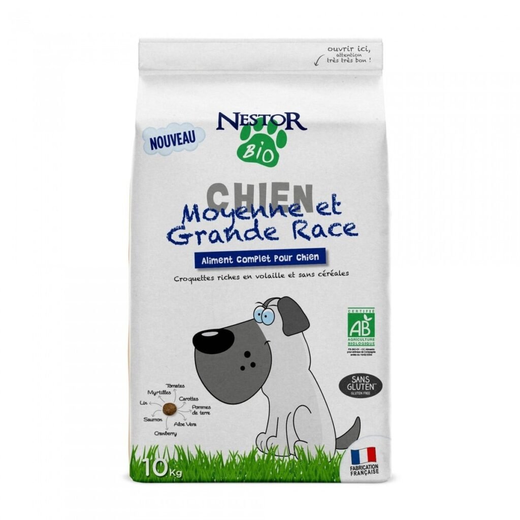 Sac de croquettes Nestor Bio sans céréales pour chien