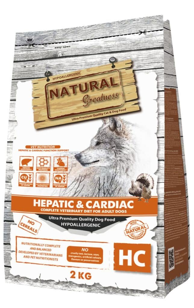 Sac de croquettes Natural Greatness Hepatic and Cardiac pour chien adulte