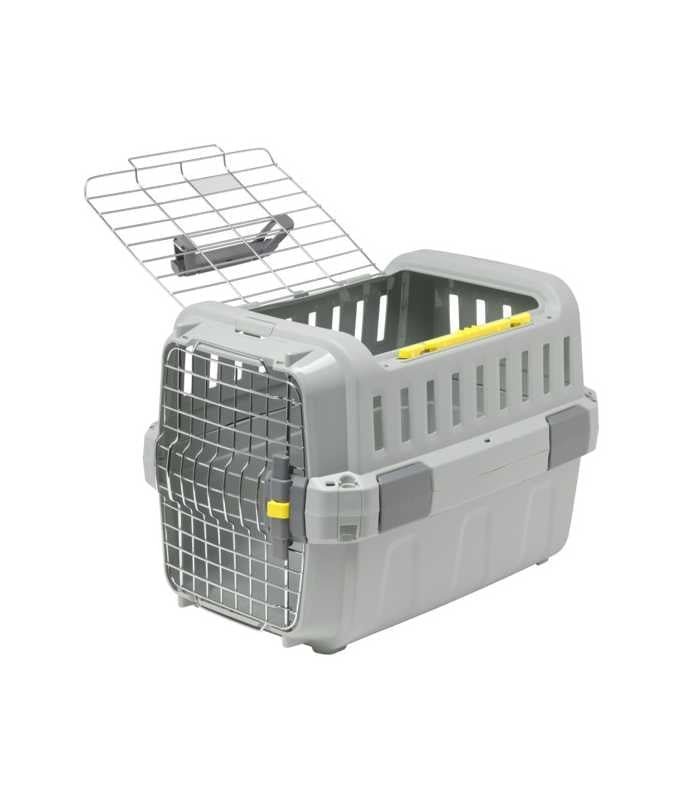 Cage Moderna Odyssey avec la porte supérieure grillagée ouverte