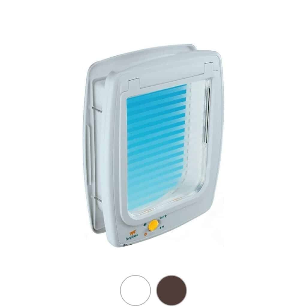 Grande chatière Ferplast blanche à volet transparent