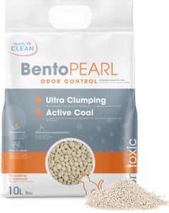 Litière pour chat BentoPearl Odor Control Quality Clean ultra agglomérante 8 kg