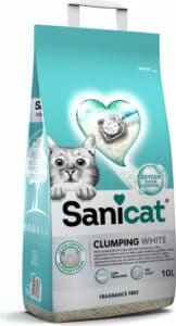 SANICAT CLUMPING WHITE+ Litière blanche sans parfum